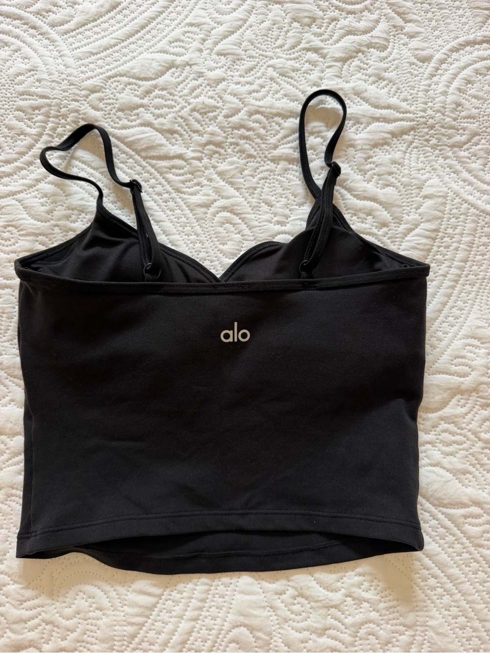 Alo Refined Airbrushed Bra Tank in Black🖤